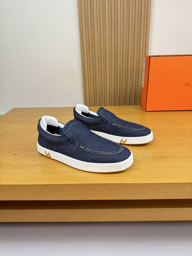 Hermes - High-end quality original slip-on casual sports sneakers - Upper: Brand