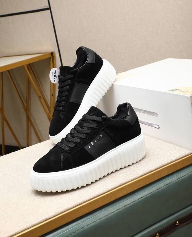 Factory Price P Hogan 2025 New H-Stripes Series Couple Chunky Biscuit Shoes, Fly