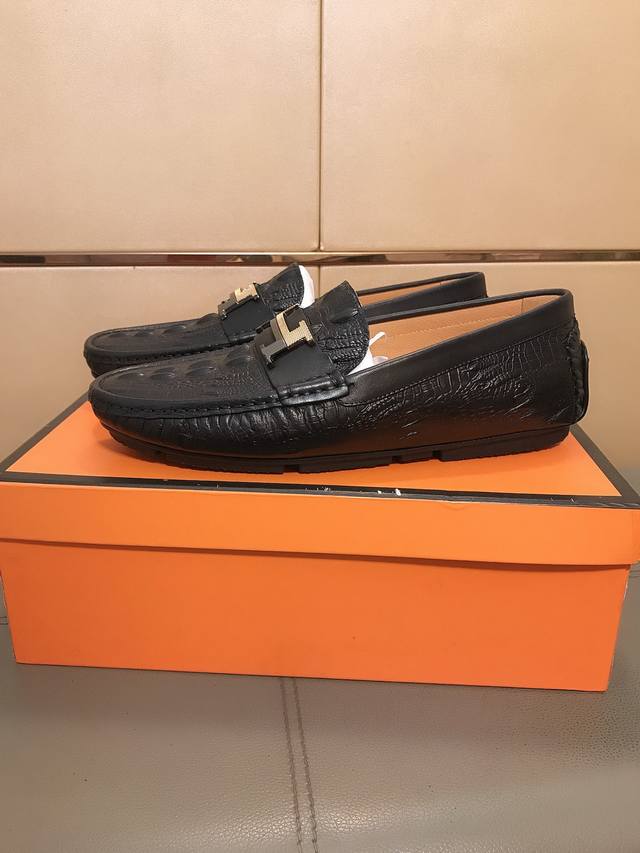 Factory direct price Hermes driving shoe series new men's slip-on shoes are here