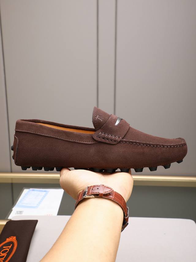 Tod's premium classic men's driving shoes, same style as the official website, h