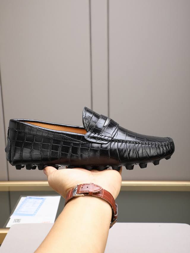 Tod's premium classic men's driving shoes, same style as the official website, h