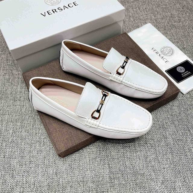 Real price, new Versace official flagship store model, original cowhide upper wi