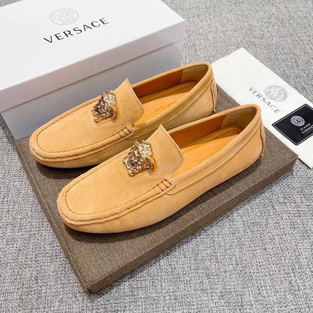 This is a high-end, best-selling Versace driving shoe from the official website.