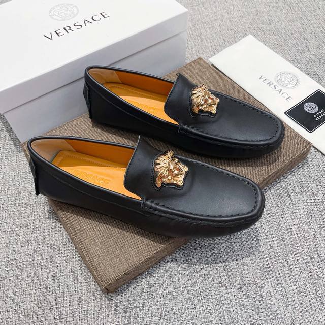 Real price, new Versace official flagship store model, original cowhide upper wi Real price, new Versace official flagship store model, original cowhide upper wi