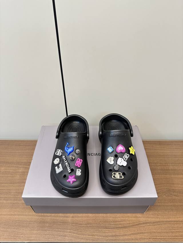 Balenciaga x Crocs - Adorably cute Balenciaga summer clogs. Developed from origi