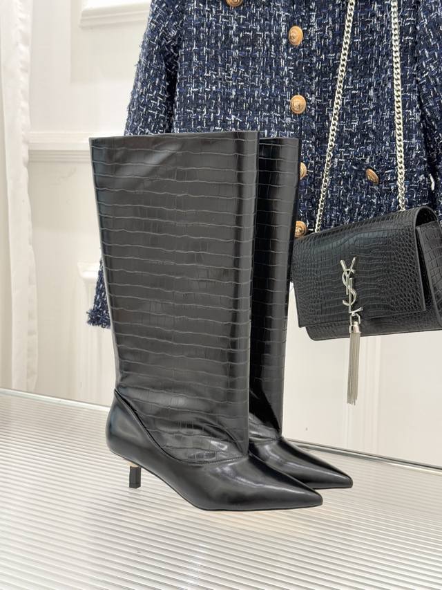 Factory Price Jacques 25Wf New Pointed Toe Kitten Heel Boots Minimalist design w