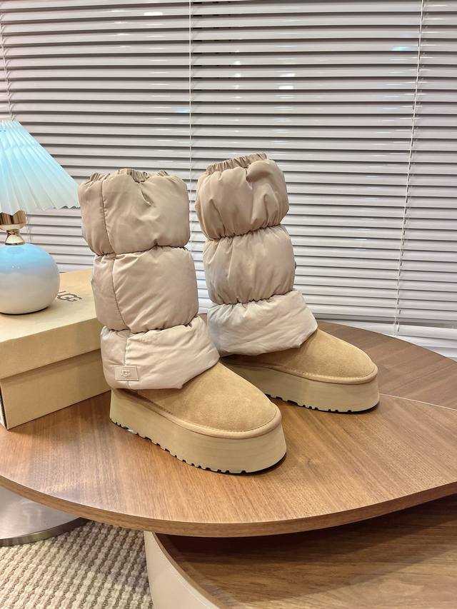Autumn/Winter New Arrival, Ugg Elastic Snow Boots, Furry Slip-on Shoes, Two-Way