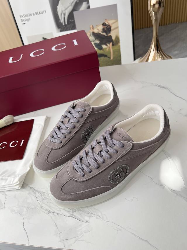 High-quality Gucci latest German training shoes. Double G leather paired with 3D