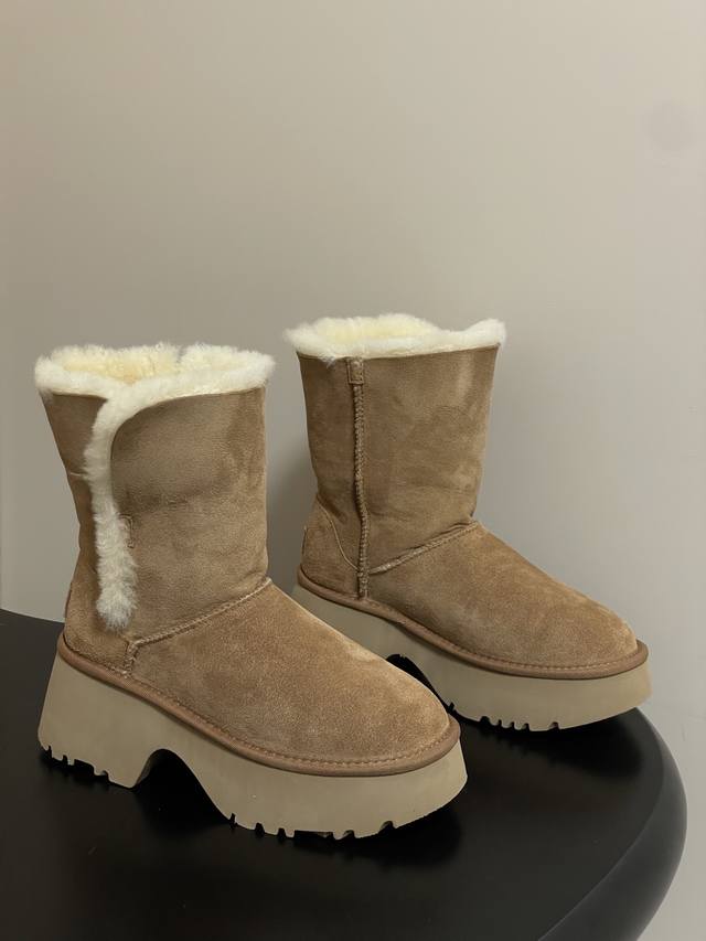 Song Yuqi's same style Ugg platform snow boots, wool ankle boots, super comforta