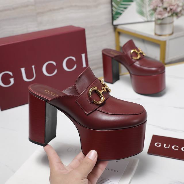 Top-quality Gucci 2025 Spring Collection New Waterproof Platform High-Heeled Rom