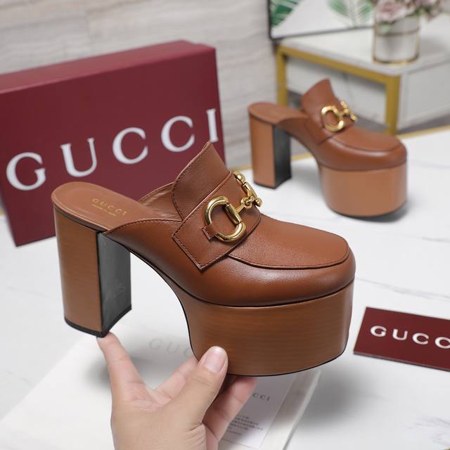 Top-quality Gucci 2025 Spring Collection New Waterproof Platform High-Heeled Rom