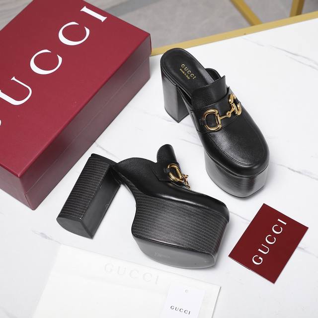Top-quality Gucci 2025 Spring Collection New Waterproof Platform High-Heeled Rom