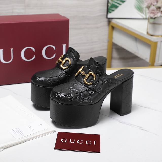 Top-quality Gucci 2025 Spring Collection New Waterproof Platform High-Heeled Rom