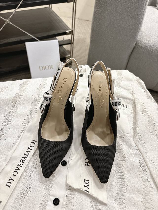 Dior classic ribbon kitten heel sandals, representing the pinnacle of Dior's nob