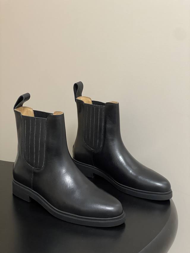 Loro Piana Lp60S Autumn/Winter New Horseriding Ankle Boots with Elastic Band Che