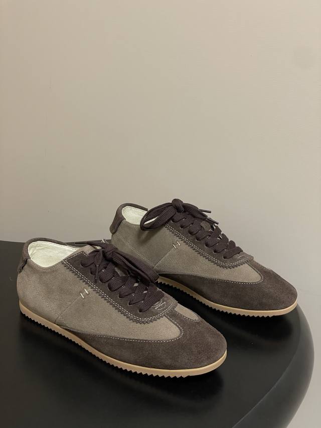 The Row 26S Spring/Summer New Minimalist Color Block Lace-up Casual Shoes, Archa