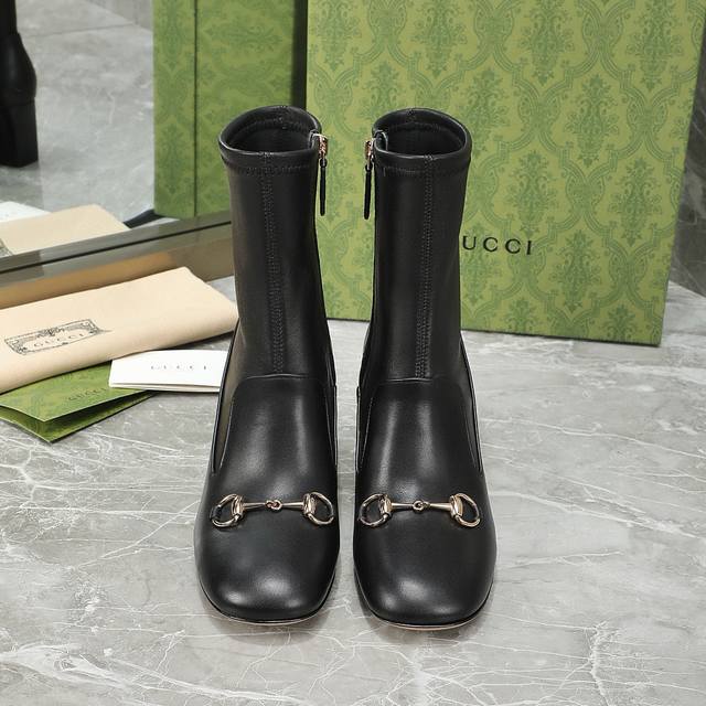 Gucci Fall/Winter Horsebit Ankle Boots. The classic 1955 horsebit design feature