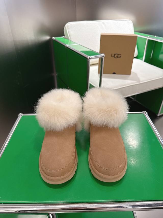 K010Ugg 25Wf New Long-Haired Retro Style This style blends retro trends with win