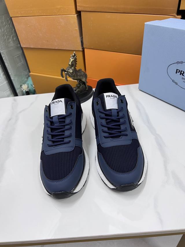 Factory direct price men's sports shoes Prada casual sneakers, new style, import