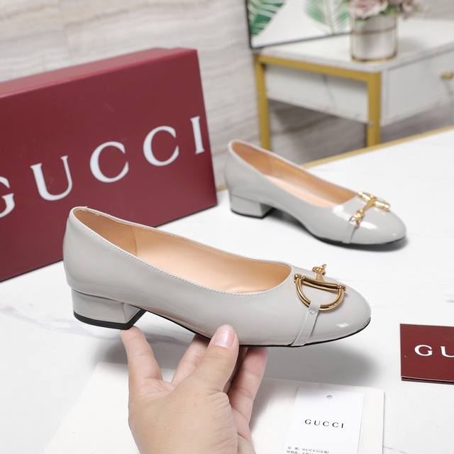 Top Version 2025 New Gucci Horsebit Low-Cut Flat Round Toe Women's Shoes Top Ver