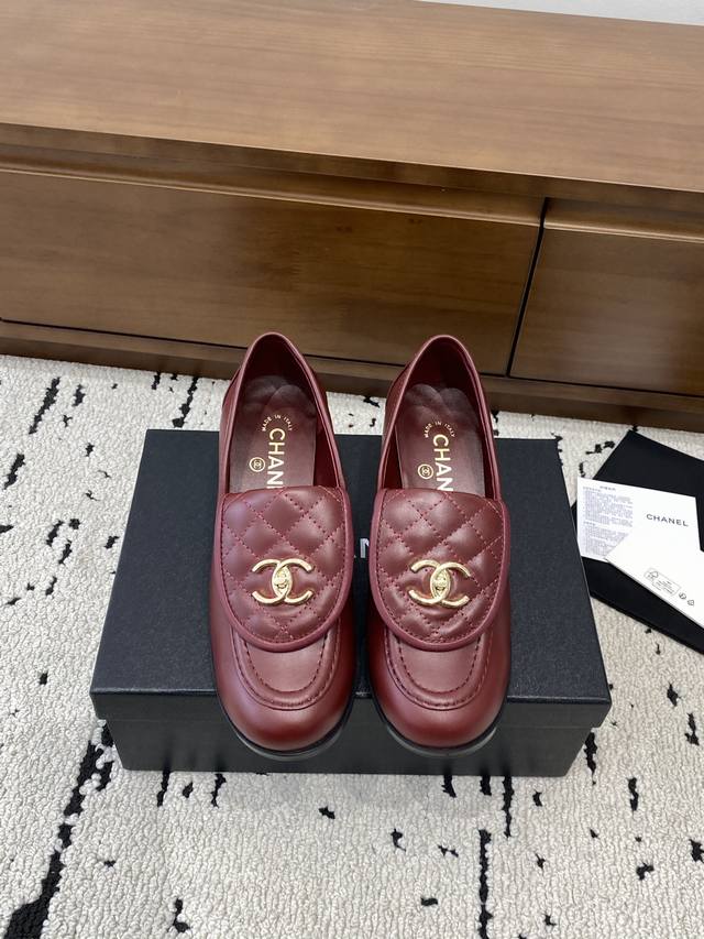 2025 Autumn/Winter New Loafers Chunky Heels, Official Website Synchronized High