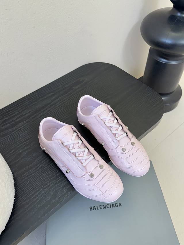 Balenciaga 25Ss Punk Style Lace-up Shoes. Custom upper made of original cowhide