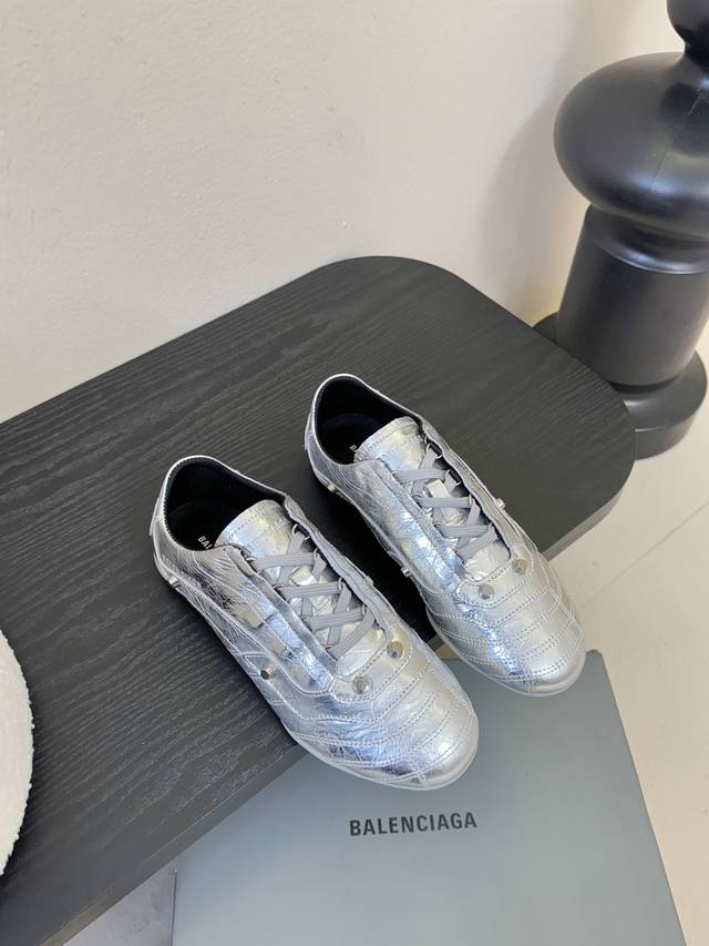 Balenciaga 25Ss Punk Style Lace-up Shoes. Custom upper made of original cowhide