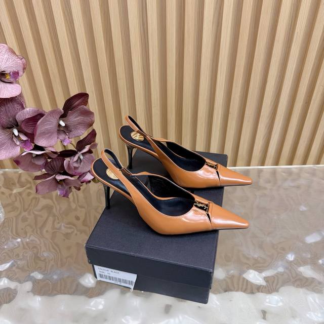 YSL Saint Laurent SS2025 Early Spring/Summer New Arrival Runway High-Heeled Sand