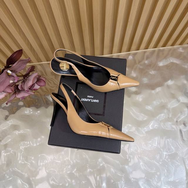YSL Saint Laurent SS2025 Early Spring/Summer New Arrival Runway High-Heeled Sand