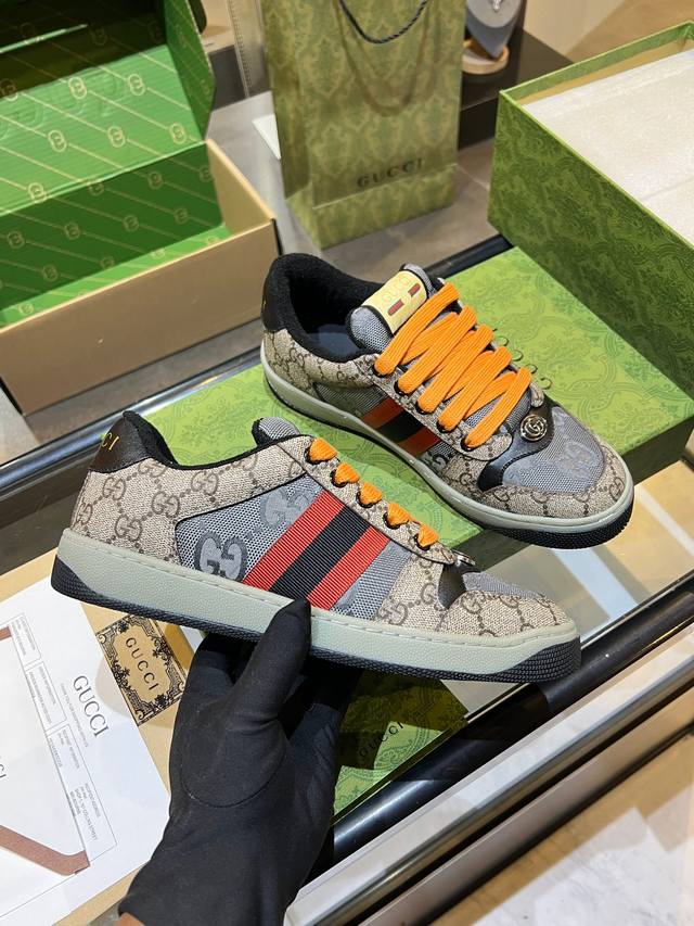 Gucci distressed shoes, top-quality factory, impeccable 1:1 replica, incredibly