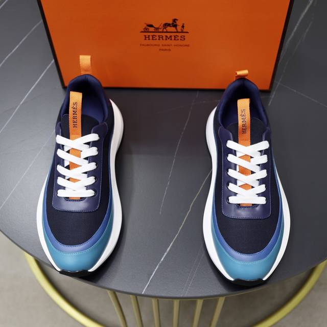 Factory Price: Hermes H brand 25Ss white sneakers! Classic boot last + British r