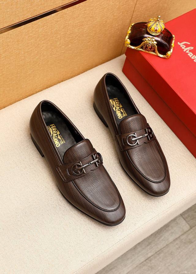 Product Trademark: Ferragamo Casual Leather Shoes True to Size: 38-44, 45 (Custo