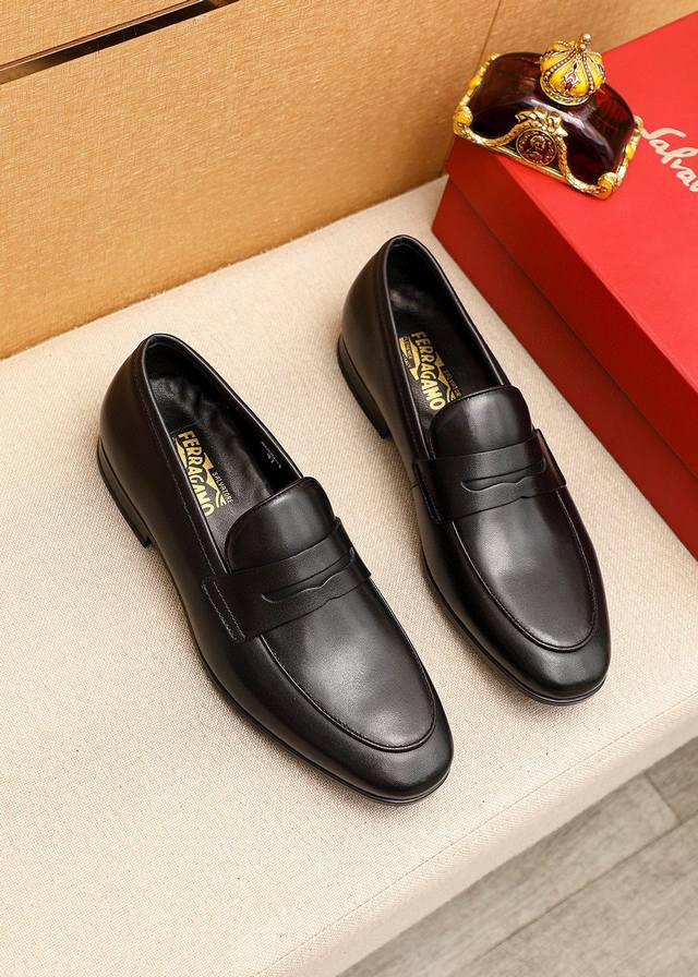 Product Trademark: Ferragamo Casual Leather Shoes True to Size: 38-44, 45 (Custo