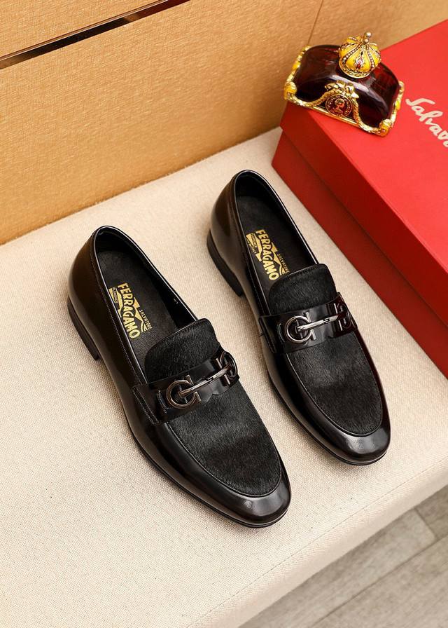 Product Brand: Ferragamo Casual Leather Shoes True to Size: 38-44, 45 (Custom Si