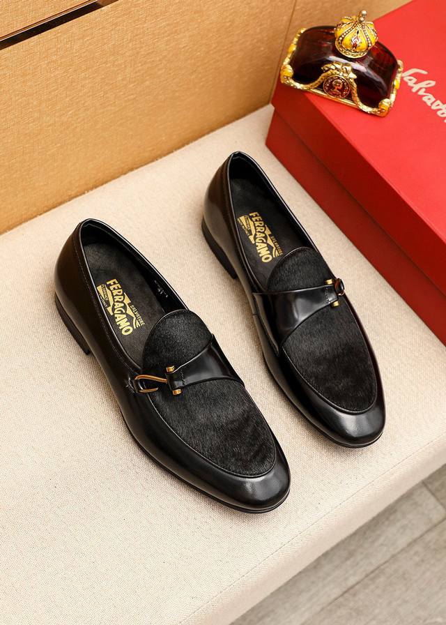 Product Brand: Ferragamo Casual Leather Shoes True to Size: 38-44, 45 (Custom Ma