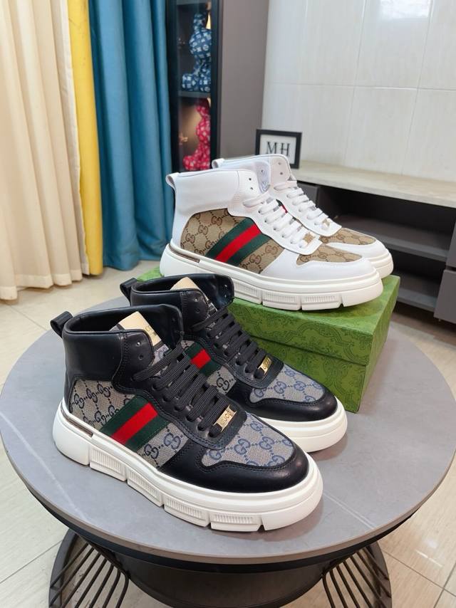 Factory Price P Gucci New High-Top Men's Shoes, a high-end brand, the latest fas Factory Price P Gucci New High-Top Men's Shoes, a high-end brand, the latest fas