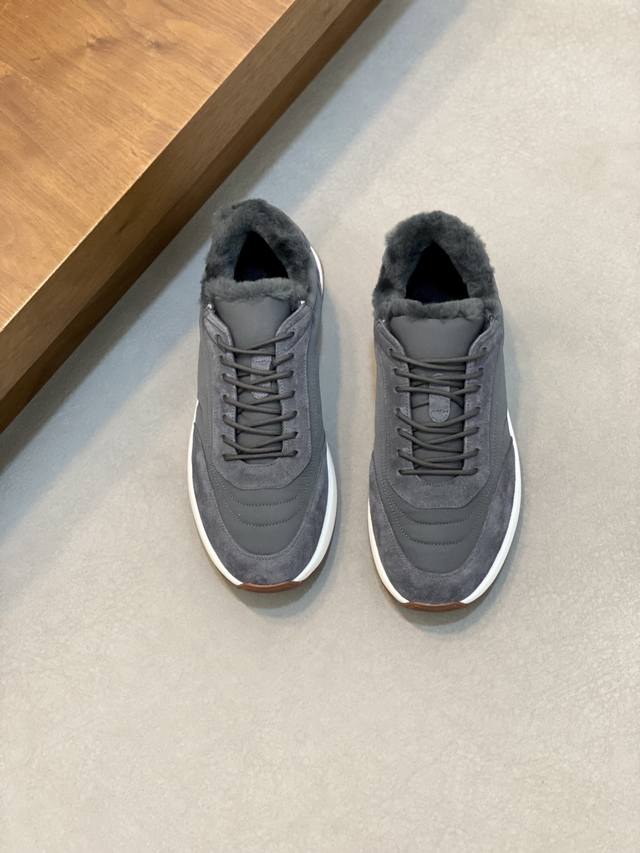 Loropiana Weekendwalk Men's Wool-Insulated Sneakers for Winter! Specially crafte