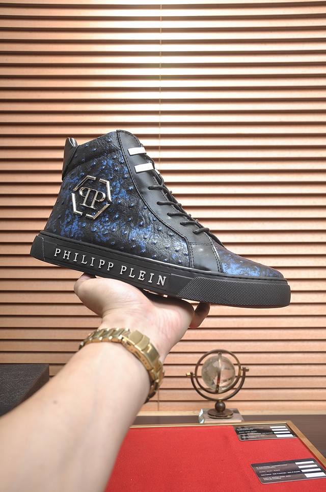 Factory Price Philipp Piein High-Top Leather Jacket with Full Sheepskin Lining -