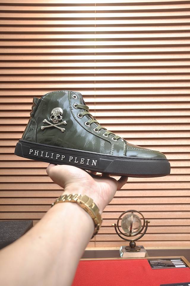 Factory Price Philipp Piein High-Top Leather Top with Full Sheepskin Lining (Lat