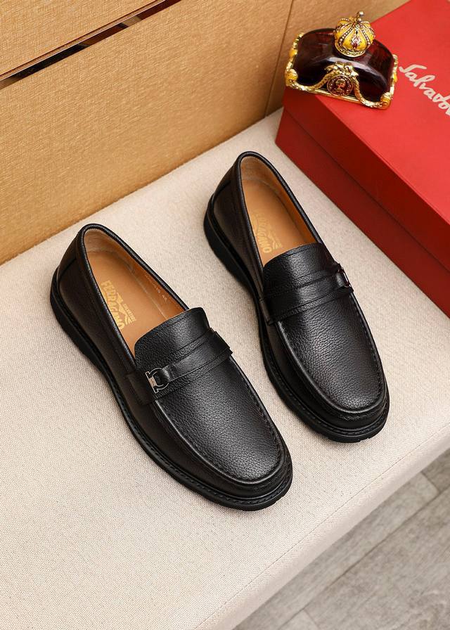 Product Trademark: Ferragamo Casual Leather Shoes True to Size: 39-44 45. Custom