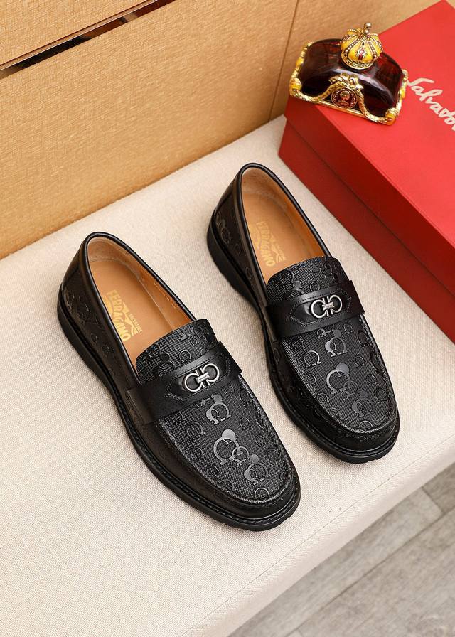 Product Trademark: Ferragamo Casual Leather Shoes True to Size: 39-44 45. Custom