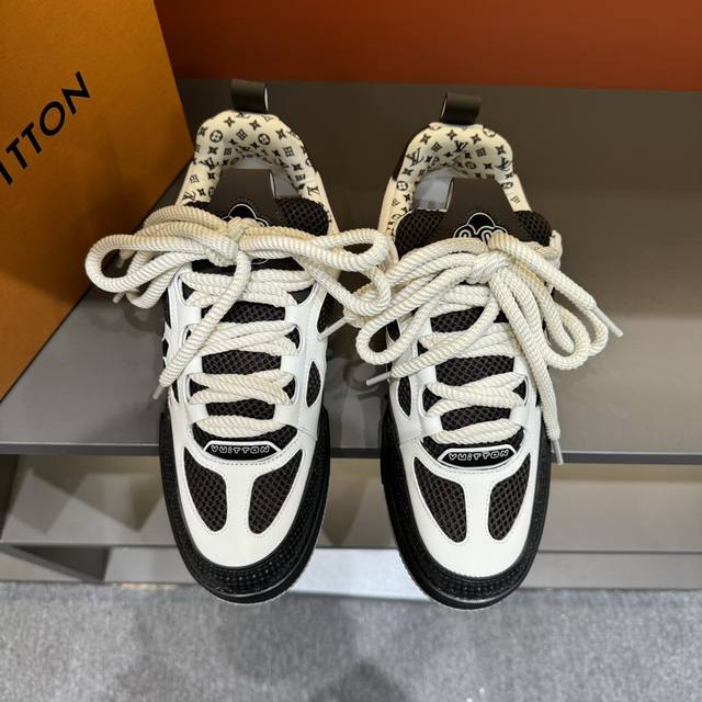 Sizes 38-46 L*Skate Sneakers. This LV Skate sneaker combines Monogram denim with