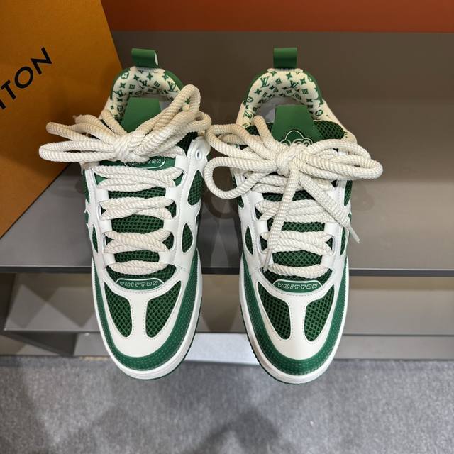 Sizes 38-46 L*Skate Sneakers. This LV Skate sneaker combines Monogram denim with