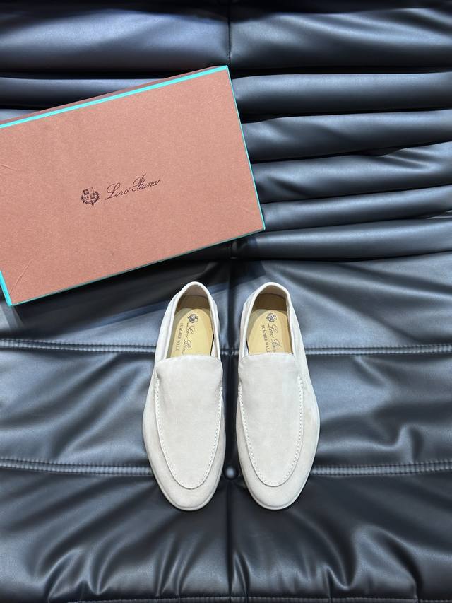 Loro Pian'* Classic Lp Top-Tier British Style Flat Loafers for Couples. A must-h