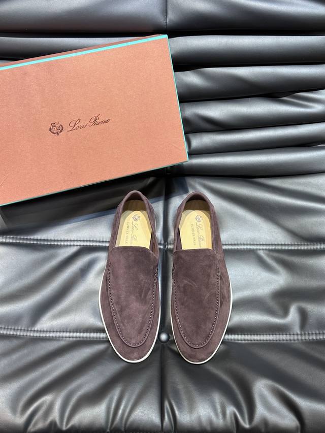 Loro Pian'* Classic Lp Top-Tier British Style Flat Loafers for Couples. A must-h