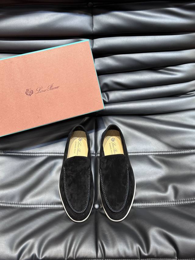 Loro Pian'* Classic Lp Top-Tier British Style Flat Loafers for Couples. A must-h