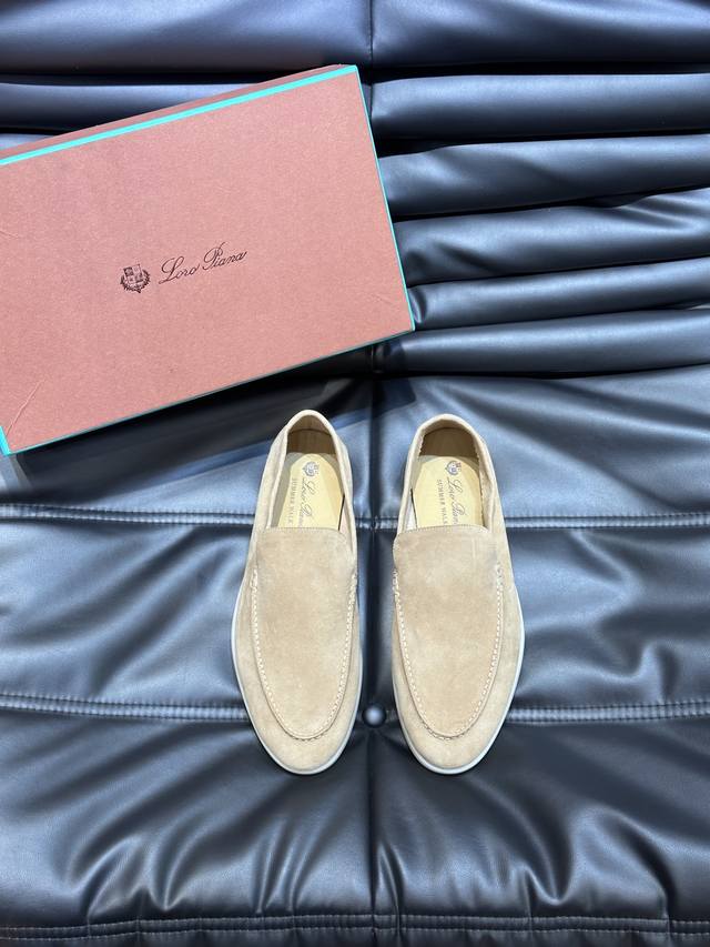 Loro Pian'* Classic Lp Top-Tier British Style Flat Loafers for Couples. A must-h