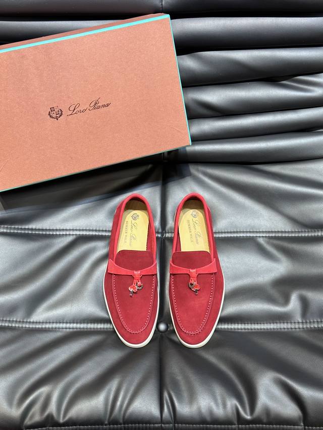 Loro Pian'* Classic Lp Top-Tier British Style Flat Loafers for Couples. A must-h