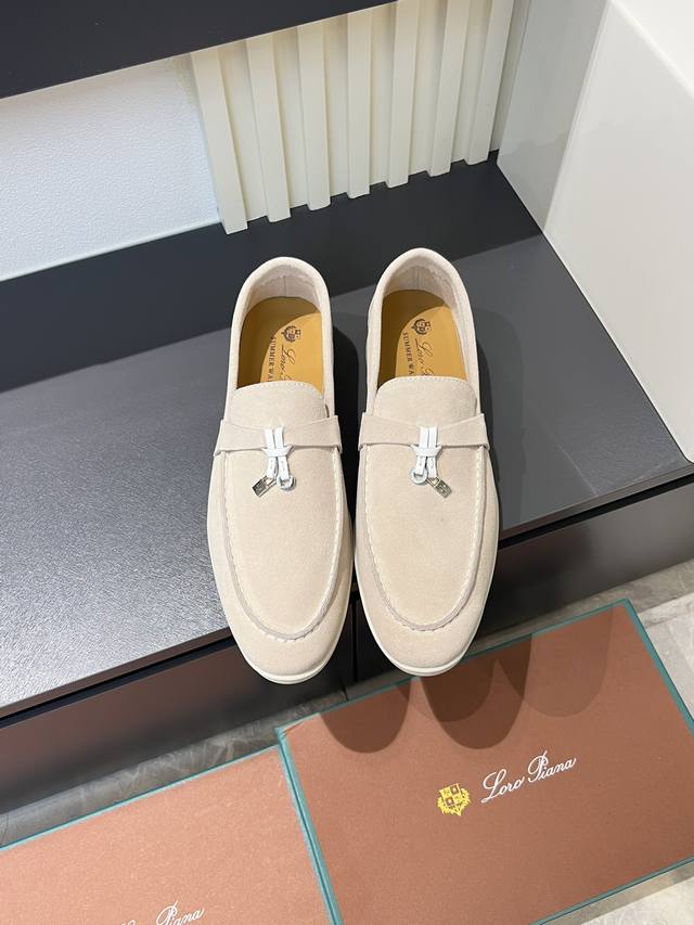 Loro Pian'* Classic Lp Top-Tier British Style Flat Loafers for Couples. A must-h