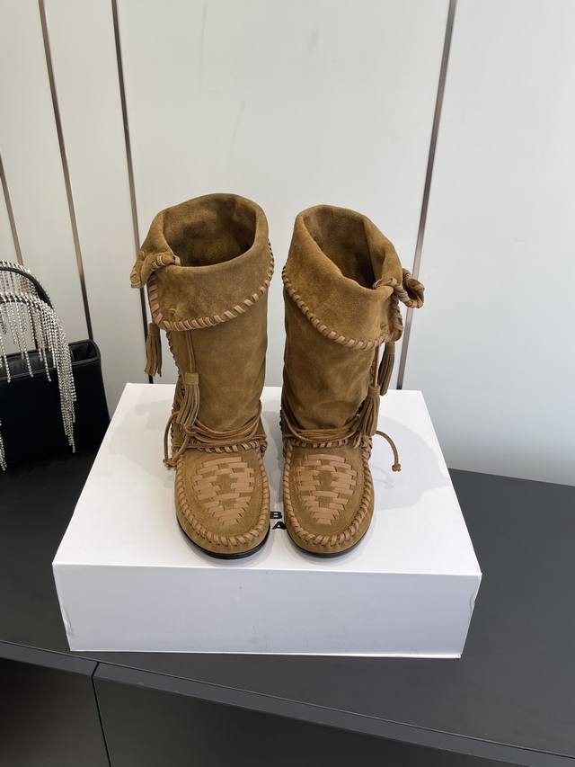 Top-tier version Isabel Marant 25Ss latest Western boots Relaxed French European